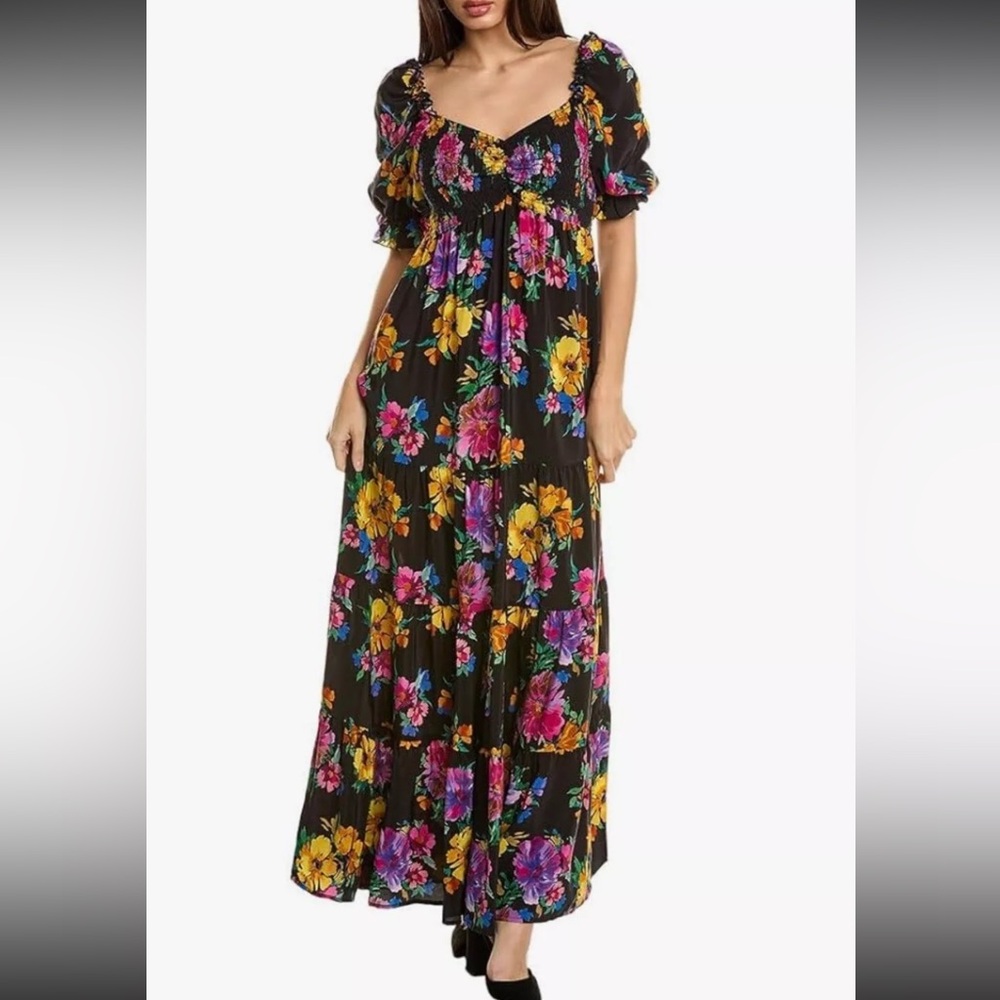 Floral Black Maxi Dress
